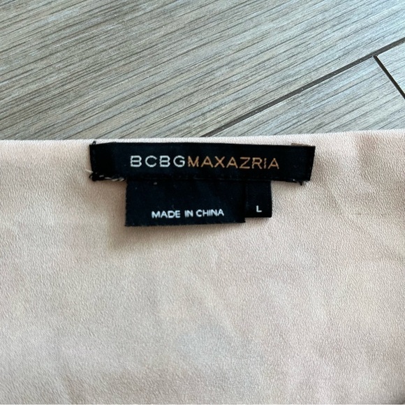 BCBGMAXAZRIA Floral Print Chinoiserie Mini Dress, Drawstring Waist, Size Large - Picture 4 of 11